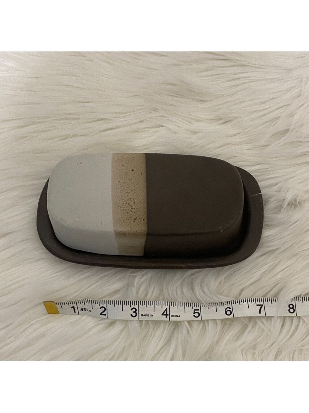 Mccoy Two-Tone Brown Butter Dish